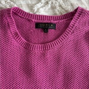 Joseph Pink Crew Neck Sweater with Textured Knit